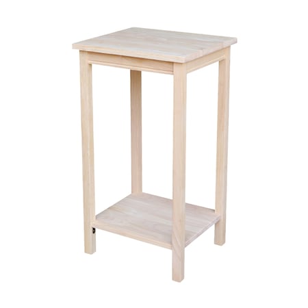International Concepts Rectangle Portman Accent Table, 16 W, 14 L, 29 in H, Wood, Unfinished OT-42